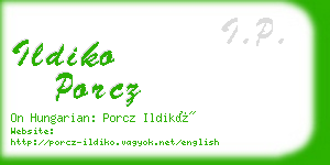 ildiko porcz business card